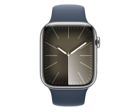 Apple Watch 9 45/Silver Steel/Storm Blue Sport Band S/M LTE - 1180288 - zdjęcie 3
